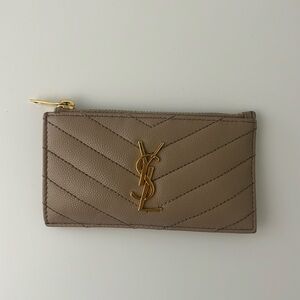 YSL Saint Laurent Monogram Ziptop Card Case